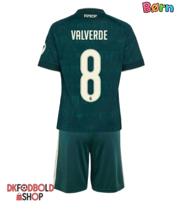 Real Madrid Federico Valverde #8 Udebanesæt Børn 2026-27 Kort ærmer (+ korte bukser)